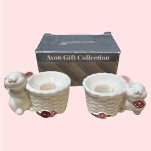 Avon Gift Collection Bunny Taper Holders